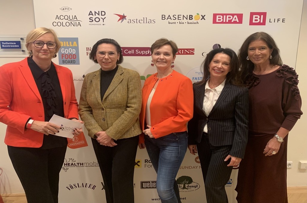 Wien, 3.Menoday 19.10.2025. Von links nach rechts: Mag. Birgit Fenderl, Univ. Prof. Dr. Doris M. Gruber, Cornelia Dankl, Dr. Ursula Buchelt-Blöch, Brigit Streibel-Lobner ©MenoDay
