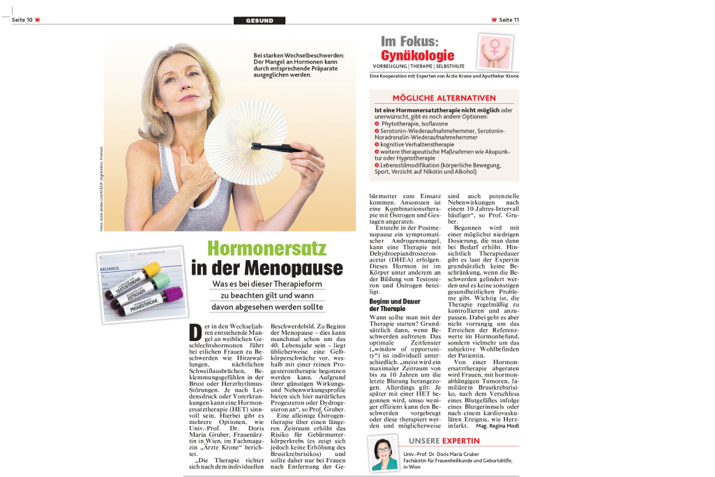 Fachartikel Hormonersatz in der Menopause